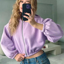 Load image into Gallery viewer, European And American Casual Women's Solid Color Hoodies