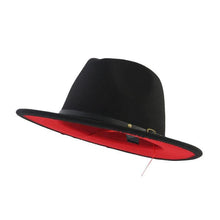 Load image into Gallery viewer, Stylish Fedora Hat - Trendy Color-Blocked Wool Design for a Chic Look