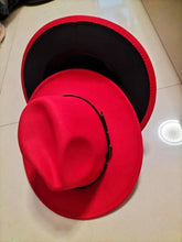Load image into Gallery viewer, Stylish Fedora Hat - Trendy Color-Blocked Wool Design for a Chic Look