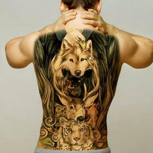 Load image into Gallery viewer, Extra Large Back Temporary Lion Tatoo Sticker Waterproof Black Luxury Big Modern Design For Mens