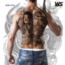 Load image into Gallery viewer, Extra Large Back Temporary Lion Tatoo Sticker Waterproof Black Luxury Big Modern Design For Mens