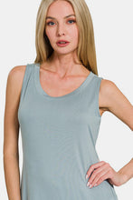 Load image into Gallery viewer, Scoop Neck Wide Strap Tank Dress For Women – Simple & Classic, Flattering Scoop Neck, Comfortable Wide Strap Design