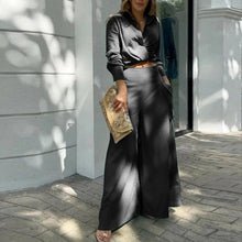 Load image into Gallery viewer, Women's Plus Size Wide Leg Elegant Pant Set