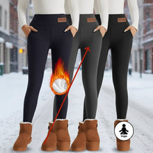 Load image into Gallery viewer, Women’s High-Waist Fleece-Lined Warm Leggings