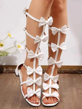 Load image into Gallery viewer, Chic Bow Heels: Strappy Sandals