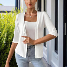 Load image into Gallery viewer, Minimalist Round-Neck Loose Shortsleeve Jacket
