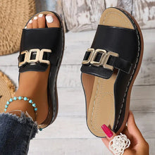 Load image into Gallery viewer, Chain Wedge Platform Peep-Toe Sandals – 5 Colors EU 36–45