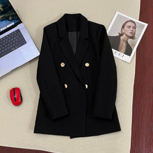 Load image into Gallery viewer, Women's Straight-Cut Blazer – Slim Fit Long Sleeve Suit Jacket