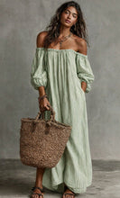 Load image into Gallery viewer, Women's Off-Shoulder Long-Sleeve Maxi Dress