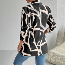 Load image into Gallery viewer, Women's Abstract Print Blazer Button Long Sleeve Work Jacket
