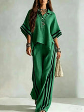 Load image into Gallery viewer, Women's Short-Sleeve Shirt & Loose Pants Two-Piece Set