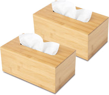Load image into Gallery viewer, JUSK Design Bamboo Tissue Box Cover – Natural Elegance, Everyday Function