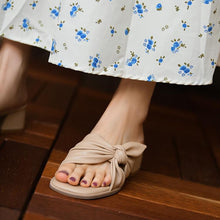 Load image into Gallery viewer, Women's Flat Strap Sandals – Indoor Outdoor Leather Patchwork