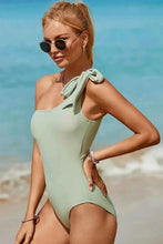 Load image into Gallery viewer, Tied One Shoulder One-Piece Swimwear