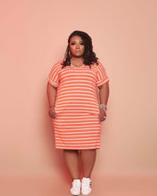 Load image into Gallery viewer, Striped Printed Dress Plus Size Women's Clothing