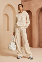 Load image into Gallery viewer, Women's Washed Leopard Print Oversized Hoodie & Wide-Leg Pants Set