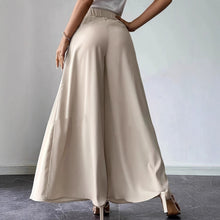 Load image into Gallery viewer, Women's High-Waist Pleated Wide-Leg Pants – Relaxed Bohemian Linen