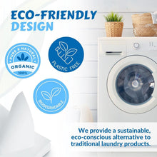 Load image into Gallery viewer, Naturesland Premium Unscented Laundry Detergent Sheets — 100 Loads, Eco-Friendly & Hypoallergenic (50 Sheets)