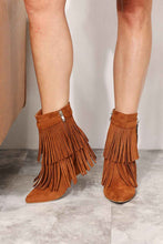 Load image into Gallery viewer, Women's Tassel Wedge : Heel Ankle Booties
