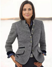 Load image into Gallery viewer, Women’s Color-Block Woolen Jacket – Multi-Button Casual Elegant Coat