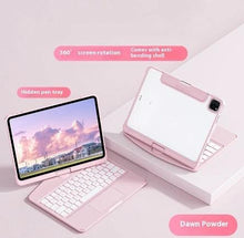 Load image into Gallery viewer, 360 Swivel Keyboard Clear Case For IPad Smart Trackpad Bluetooth-compatible Keyboard Case Cover With Pen Slot