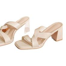 Load image into Gallery viewer, Open-Toe Chunky Heel Sandals – Bold & Trendy Summer Staple