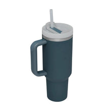 Load image into Gallery viewer, 40 Oz Tumbler With Handle Straw Insulated, Stainless Steel Spill Proof Vacuum Coffee Cup Tumbler With Lid Tapered Mug Gifts For Valentine Lover Suitable For Car Gym Office Travel