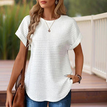Load image into Gallery viewer, Women’s Textured Cuff Short‑Sleeve Tee