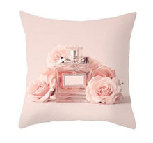 Load image into Gallery viewer, Fancy Theme Pillow Cover Hand Painted Flowers Camera Super Soft Chair Cushion Cover For Home Decoration Pink Flowers Digital Print Pillow Cover Queen Cushion Cover Book Vase Decor Throw Pillow Case Fancy Theme Decorative Accent Pillow 45X45cm