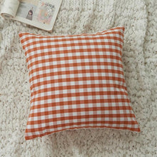 Load image into Gallery viewer, Farmhouse Plaid Striped Linen Cotton Pillow Covers Outdoor Plaid Square Pillow Cushion Case Cotton Linen Throw Pillow Covers Sofa Chair Decorative Cotton Cushions Cover Red Green Blue Pillowcase