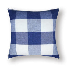 Load image into Gallery viewer, Farmhouse Plaid Striped Linen Cotton Pillow Covers Outdoor Plaid Square Pillow Cushion Case Cotton Linen Throw Pillow Covers Sofa Chair Decorative Cotton Cushions Cover Red Green Blue Pillowcase