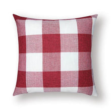 Load image into Gallery viewer, Farmhouse Plaid Striped Linen Cotton Pillow Covers Outdoor Plaid Square Pillow Cushion Case Cotton Linen Throw Pillow Covers Sofa Chair Decorative Cotton Cushions Cover Red Green Blue Pillowcase