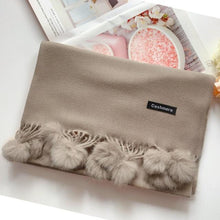 Load image into Gallery viewer, Fashion Autumn Winter Warm High Quality Long Soft Cashmere Hijabs Scarves Dot Pattern Tassels Elegant Thicken Wrap Shawl Ladies Lightweight Escharpe Soft Wool Cashmere Muffler For Women