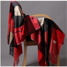 Load image into Gallery viewer, Fashion Autumn Winter Warm High Quality Long Soft Cashmere Hijabs Scarves Dot Pattern Tassels Elegant Thicken Wrap Shawl Ladies Lightweight Escharpe Soft Wool Cashmere Muffler For Women