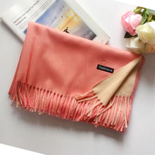 Load image into Gallery viewer, Fashion Autumn Winter Warm High Quality Long Soft Cashmere Hijabs Scarves Dot Pattern Tassels Elegant Thicken Wrap Shawl Ladies Lightweight Escharpe Soft Wool Cashmere Muffler For Women