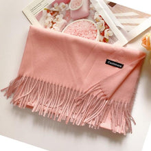 Load image into Gallery viewer, Fashion Autumn Winter Warm High Quality Long Soft Cashmere Hijabs Scarves Dot Pattern Tassels Elegant Thicken Wrap Shawl Ladies Lightweight Escharpe Soft Wool Cashmere Muffler For Women