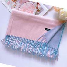 Load image into Gallery viewer, Fashion Autumn Winter Warm High Quality Long Soft Cashmere Hijabs Scarves Dot Pattern Tassels Elegant Thicken Wrap Shawl Ladies Lightweight Escharpe Soft Wool Cashmere Muffler For Women