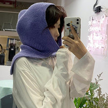 Load image into Gallery viewer, Fashion Balaclava Shawl Women Winter Hat Soft Knitted Hooded Neck Collar Cap Beanie Hat Warm Scarf Unisex Bonnet Hooded Scarf Hat Face Hooded Cowl Neckerchief with Drawstring Soft Balaclava Pullover Knitted Beanie for Adults Men Women Ski Caps
