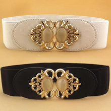 Load image into Gallery viewer, Fashion Black Elastic Waistband One-Piece Dress Women Decorative Belt Elegant Women's Style Party Dress Belts