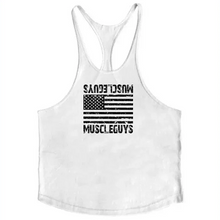Load image into Gallery viewer, Fashion Bodybuilding Cotton Gym Sleeveless Shirt Men Fitness Vest Modern Singlet Sportswear Workout Tank Top Gym Mens Back Tank Top Vest Muscle Fashion Stringer Clothing Bodybuilding Singlets Fitness Workout Sleeveless Sports Shirt