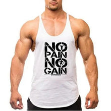 Load image into Gallery viewer, Fashion Bodybuilding Cotton Gym Sleeveless Shirt Men Fitness Vest Modern Singlet Sportswear Workout Tank Top Gym Mens Back Tank Top Vest Muscle Fashion Stringer Clothing Bodybuilding Singlets Fitness Workout Sleeveless Sports Shirt