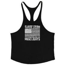 Load image into Gallery viewer, Fashion Bodybuilding Cotton Gym Sleeveless Shirt Men Fitness Vest Modern Singlet Sportswear Workout Tank Top Gym Mens Back Tank Top Vest Muscle Fashion Stringer Clothing Bodybuilding Singlets Fitness Workout Sleeveless Sports Shirt
