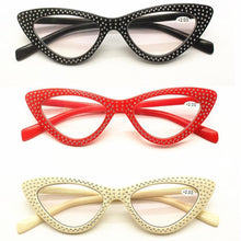 Load image into Gallery viewer, Fashion Classic Cat Eye Reading Glasses Eye Protection Eyewear Computer And Non Prescription Frame Eyewear Men Women Women Lightweight Diamond Eyeglasses Hyperopia Optical Spectacle Female