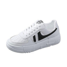 Load image into Gallery viewer, Fashion Flats Womans Sneakers Casual Breathable Vulcanized Shoes Lace Up Woman Comfort Walking White Round Head Platform Casual Sports Cute Fashion Walking School Sneakers