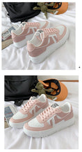 Load image into Gallery viewer, Fashion Flats Womans Sneakers Casual Breathable Vulcanized Shoes Lace Up Woman Comfort Walking White Round Head Platform Casual Sports Cute Fashion Walking School Sneakers