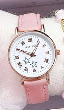 Load image into Gallery viewer, Fashion Girls Quartz Watches Bracelet Set Luminous Dial Watch Women Casual Leather Female Wrist Watch Leather Band Thin Minimalist Casual Simple Dress Quartz Analog Watch