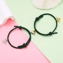 Load image into Gallery viewer, Fashion Matching Couple Bracelet Cute Heart Magnet Valentines Day Heart Ball Mutual Attraction Magnetic Rope Bracelets Magnetic Matching Friendship Rubber Strand Bracelets For Women Teens Couples Relationship Jewelry Gifts
