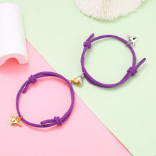 Load image into Gallery viewer, Fashion Matching Couple Bracelet Cute Heart Magnet Valentines Day Heart Ball Mutual Attraction Magnetic Rope Bracelets Magnetic Matching Friendship Rubber Strand Bracelets For Women Teens Couples Relationship Jewelry Gifts