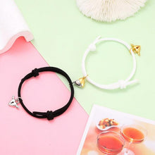 Load image into Gallery viewer, Fashion Matching Couple Bracelet Cute Heart Magnet Valentines Day Heart Ball Mutual Attraction Magnetic Rope Bracelets Magnetic Matching Friendship Rubber Strand Bracelets For Women Teens Couples Relationship Jewelry Gifts
