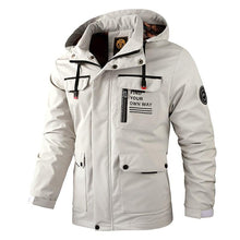 Load image into Gallery viewer, Fashion Men Casual Windbreaker Jacket Hooded Jacket Man Waterproof Outdoor Soft Men's Waterproof Windproof Jackets Breathable Snow Jacket With Hood Modern Winter Clothing Warm Thick Jacket For Outdoor